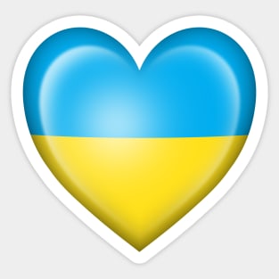 Ukrainian Heart Sticker